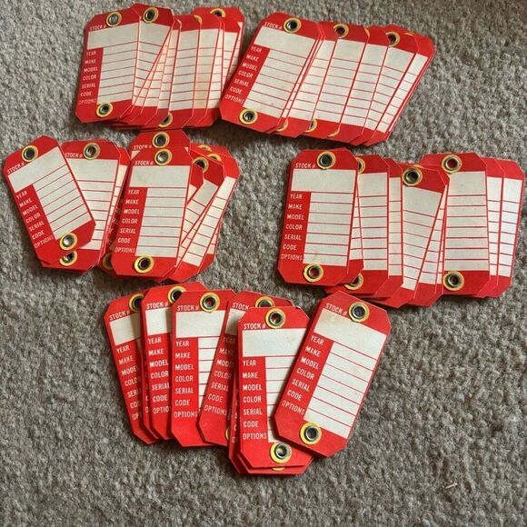50 Vintage Paperboard Dealership Key Tags - Picture 3 of 5